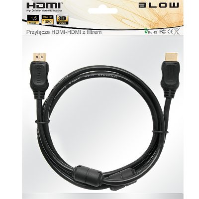 Cablu HDMI-HDMI A tata, ecranat, cu ethernet, 1,5m