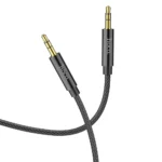 Cablu audio jack 3.5mm Hoco negru 1m